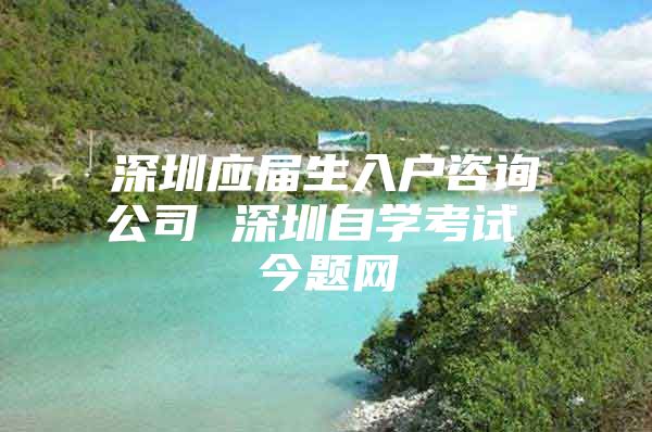 深圳应届生入户咨询公司 深圳自学考试 今题网