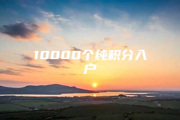 10000个纯积分入户
