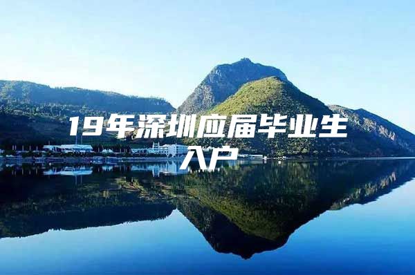 19年深圳应届毕业生入户