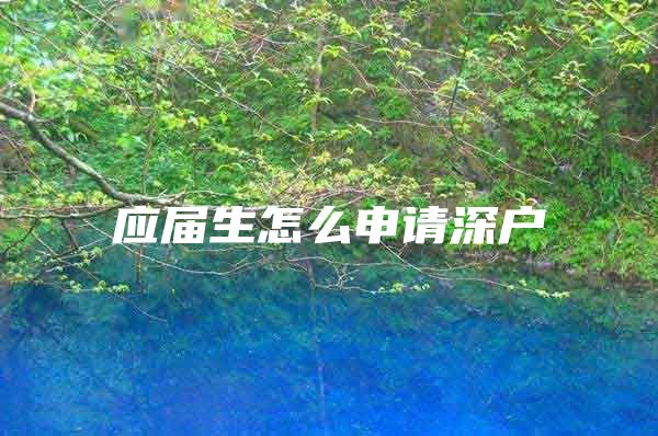 应届生怎么申请深户