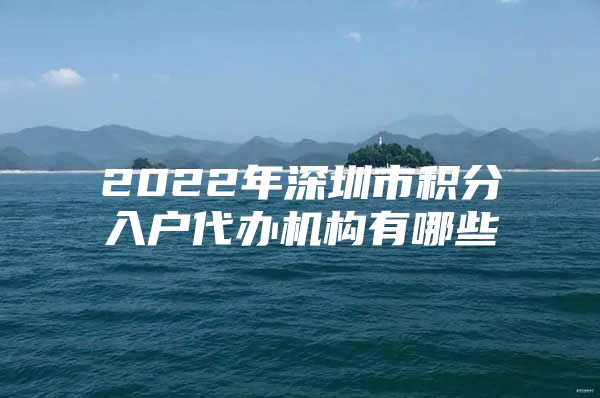 2022年深圳市积分入户代办机构有哪些