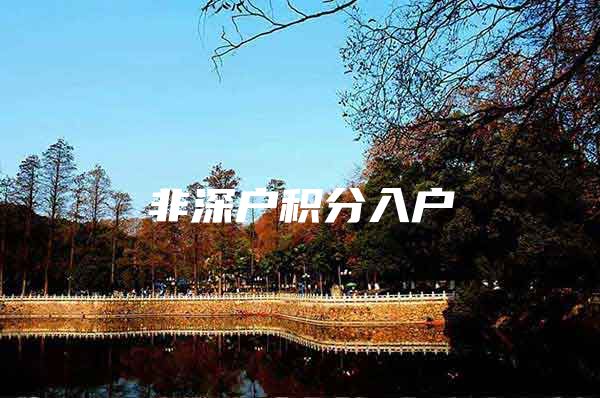 非深户积分入户