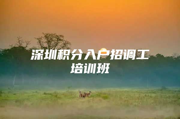深圳积分入户招调工培训班