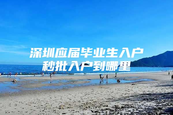 深圳应届毕业生入户秒批入户到哪里