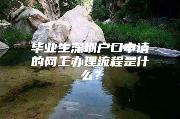 毕业生深圳户口申请的网上办理流程是什么？