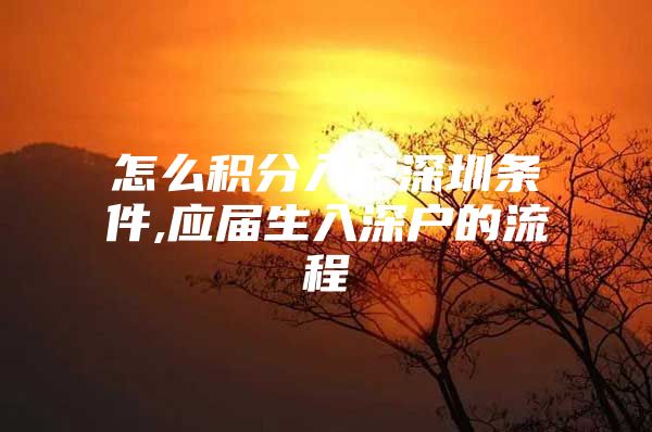 怎么积分入户深圳条件,应届生入深户的流程