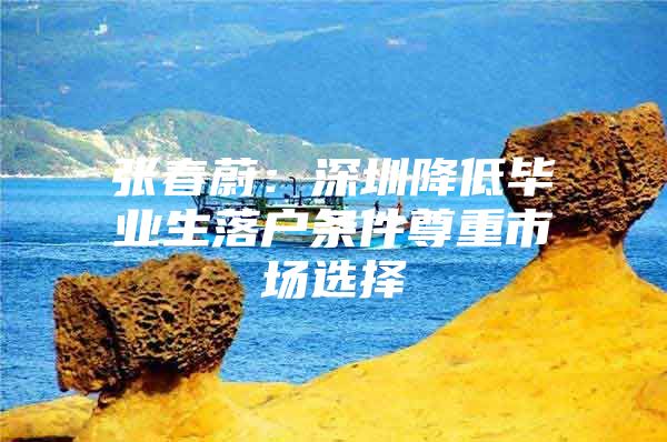 张春蔚：深圳降低毕业生落户条件尊重市场选择