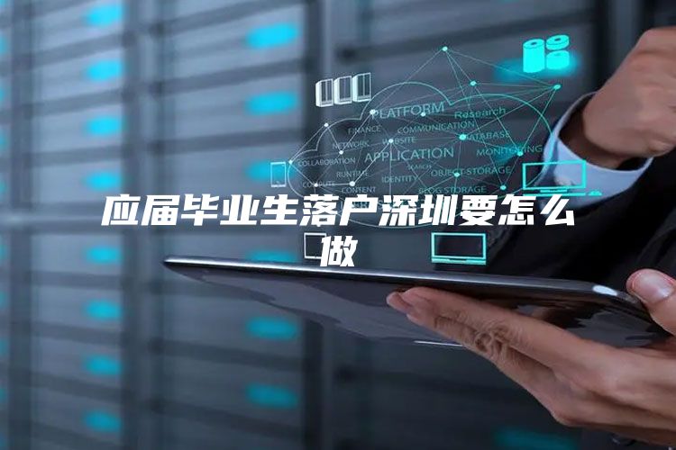 应届毕业生落户深圳要怎么做