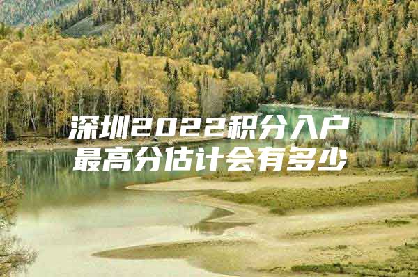 深圳2022积分入户最高分估计会有多少