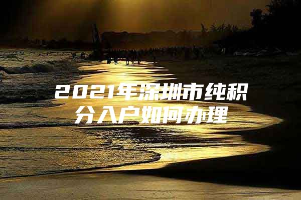 2021年深圳市纯积分入户如何办理