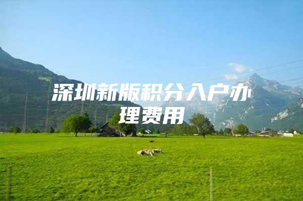 深圳新版积分入户办理费用