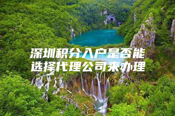 深圳积分入户是否能选择代理公司来办理