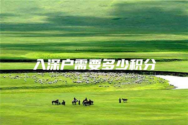 入深户需要多少积分