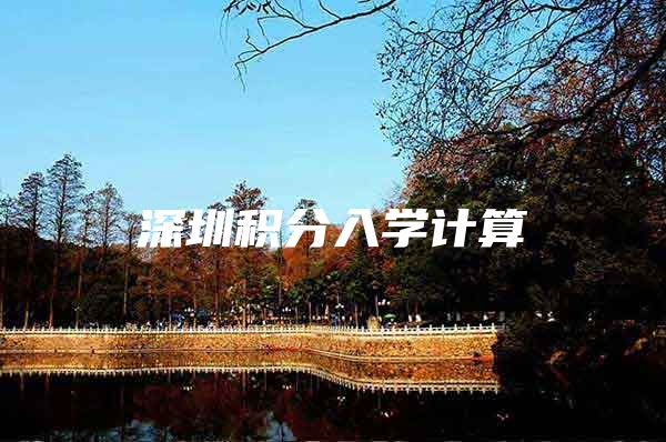 深圳积分入学计算