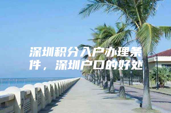 深圳积分入户办理条件，深圳户口的好处