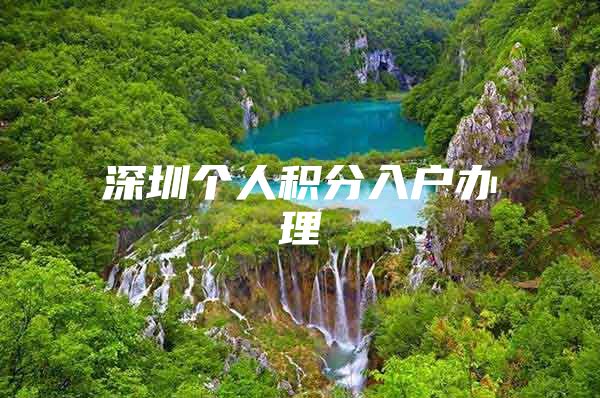 深圳个人积分入户办理
