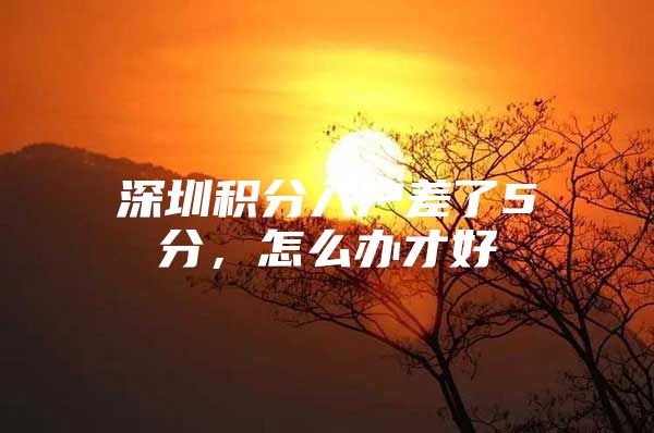 深圳积分入户差了5分，怎么办才好