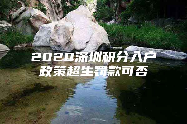 2020深圳积分入户政策超生罚款可否