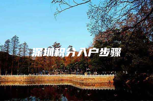 深圳积分入户步骤