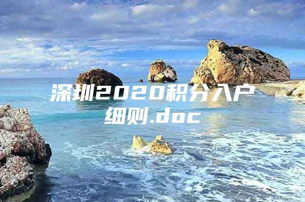 深圳2020积分入户细则.doc