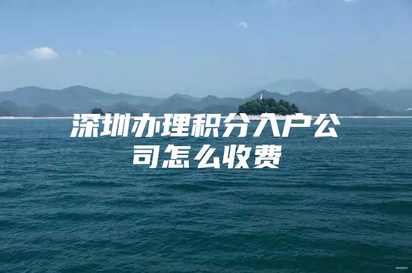 深圳办理积分入户公司怎么收费