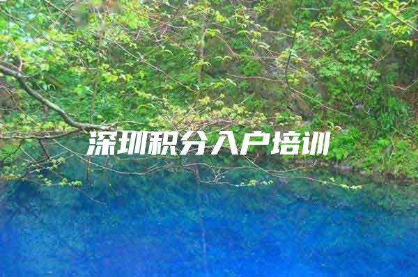 深圳积分入户培训