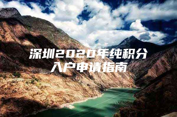 深圳2020年纯积分入户申请指南