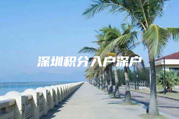 深圳积分入户深户