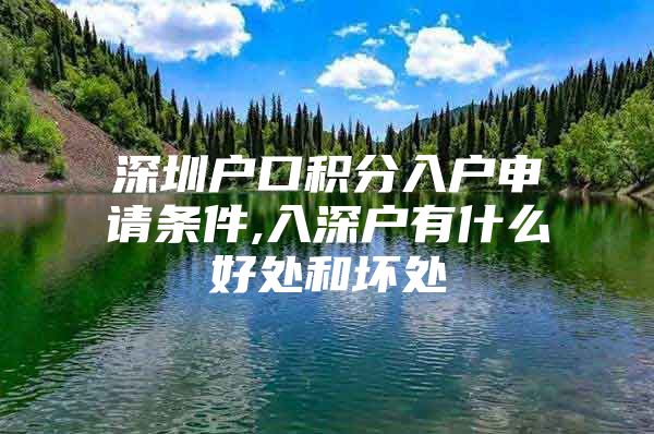 深圳户口积分入户申请条件,入深户有什么好处和坏处