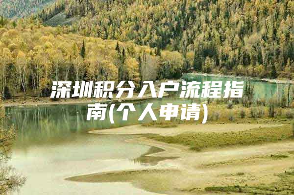 深圳积分入户流程指南(个人申请)