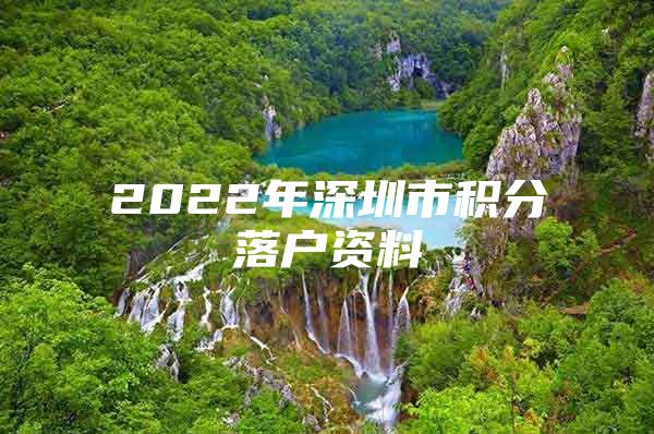 2022年深圳市积分落户资料