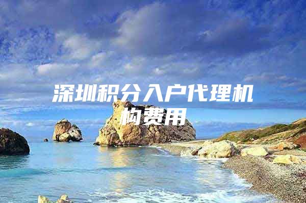 深圳积分入户代理机构费用