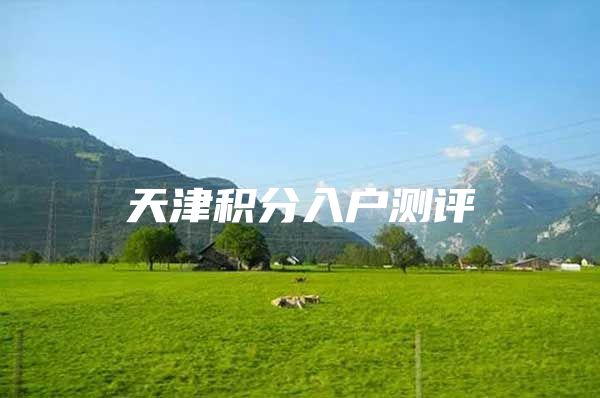 天津积分入户测评