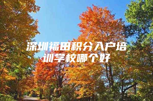 深圳福田积分入户培训学校哪个好