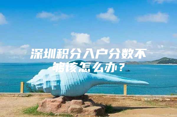 深圳积分入户分数不够该怎么办？