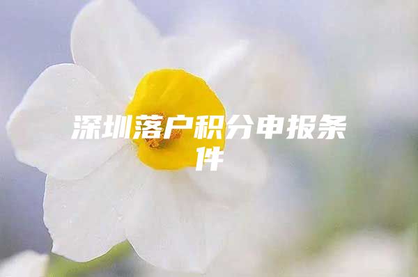 深圳落户积分申报条件