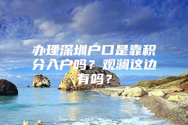 办理深圳户口是靠积分入户吗？观澜这边有吗？
