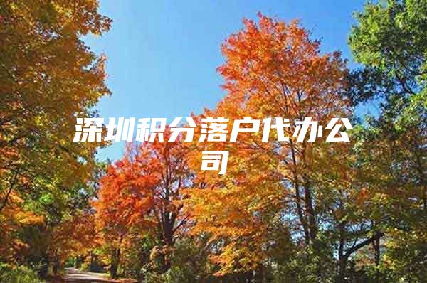 深圳积分落户代办公司