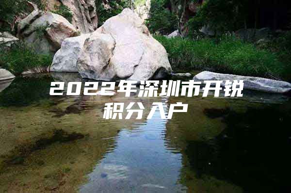 2022年深圳市开锐积分入户