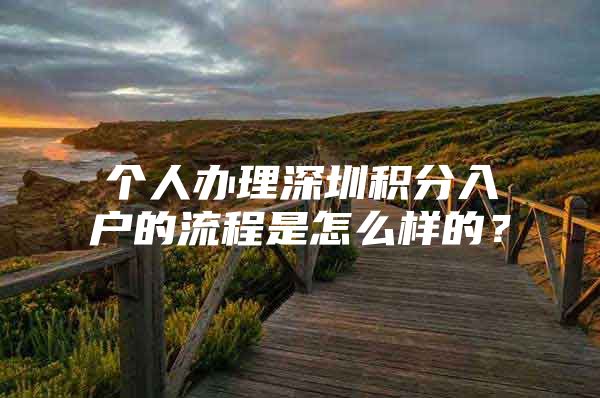 个人办理深圳积分入户的流程是怎么样的？