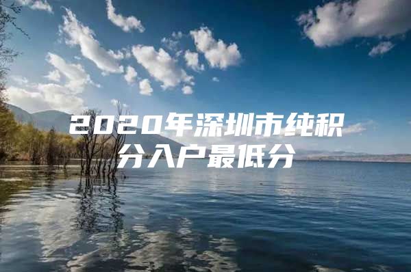 2020年深圳市纯积分入户最低分