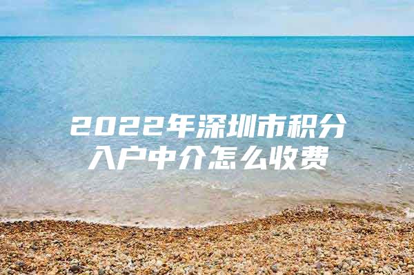 2022年深圳市积分入户中介怎么收费