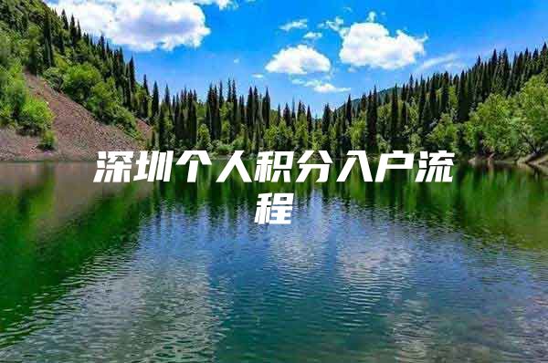 深圳个人积分入户流程